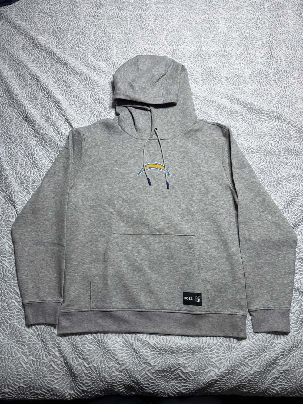 Hugo Boss NFL Los Angeles Chargers Graphic Hoodie Heather Grey XXL